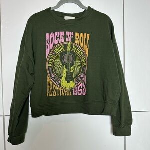 Altar’d State Sweatshirt County Rock n Roll Green Festival 1968 Size Small